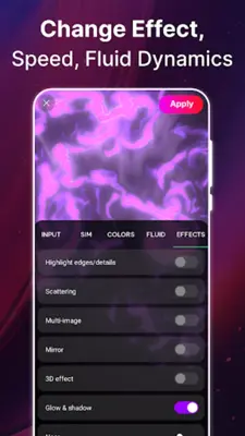 Magic Fluid Live Wallpaper 3D android App screenshot 1